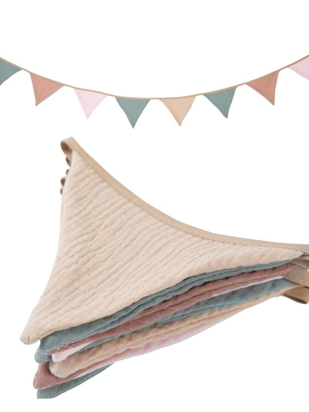 Pennant Banner Bunting Flags Multicolor, Garland Triangle Banners Fabric for Boh